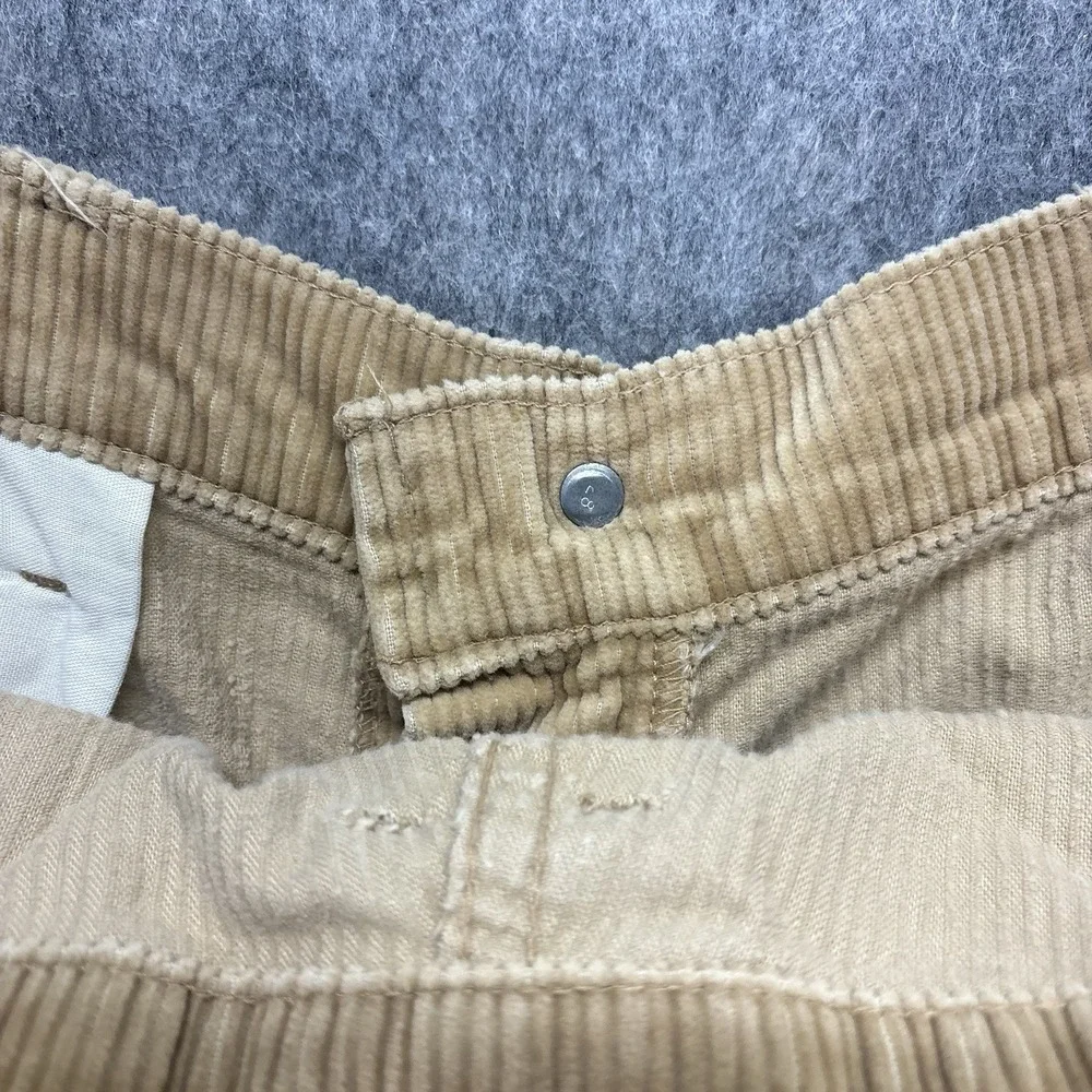 Vintage 1970s Levi's Corduroy Flare Pants 33x29 Tan Talon Zip USA Distressed